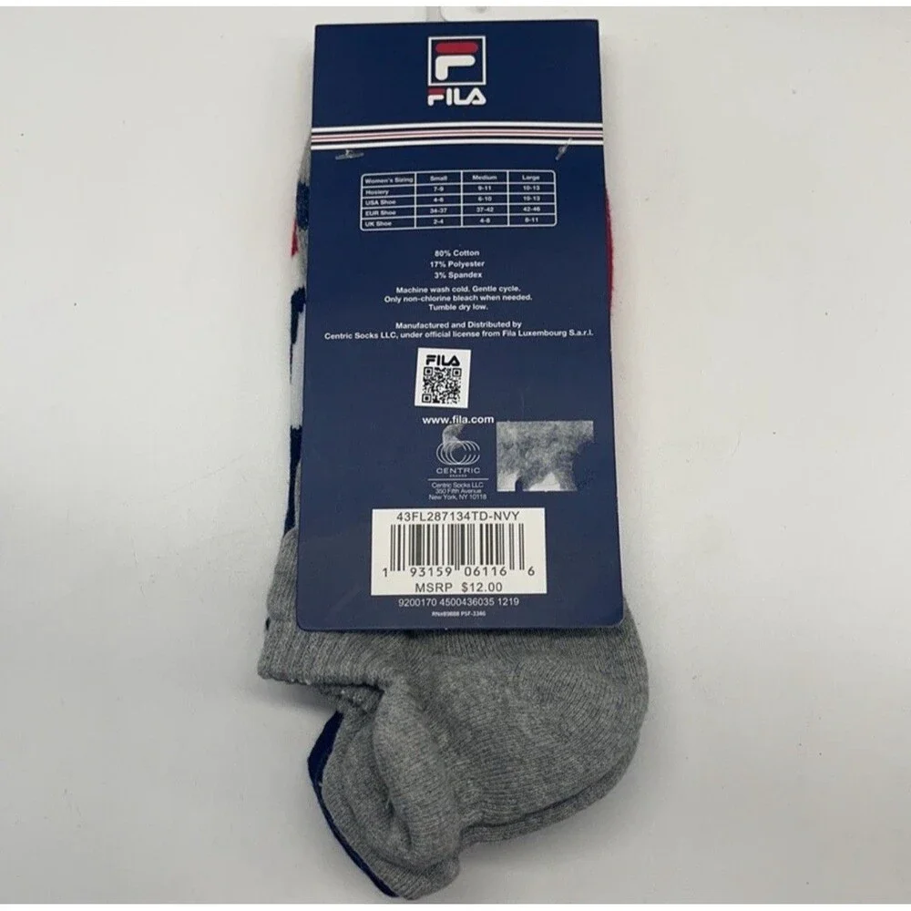 Ladies Champion And Fila No Show Ankle Sock Bundle 5 Pairs New Shoes Sz 5-10